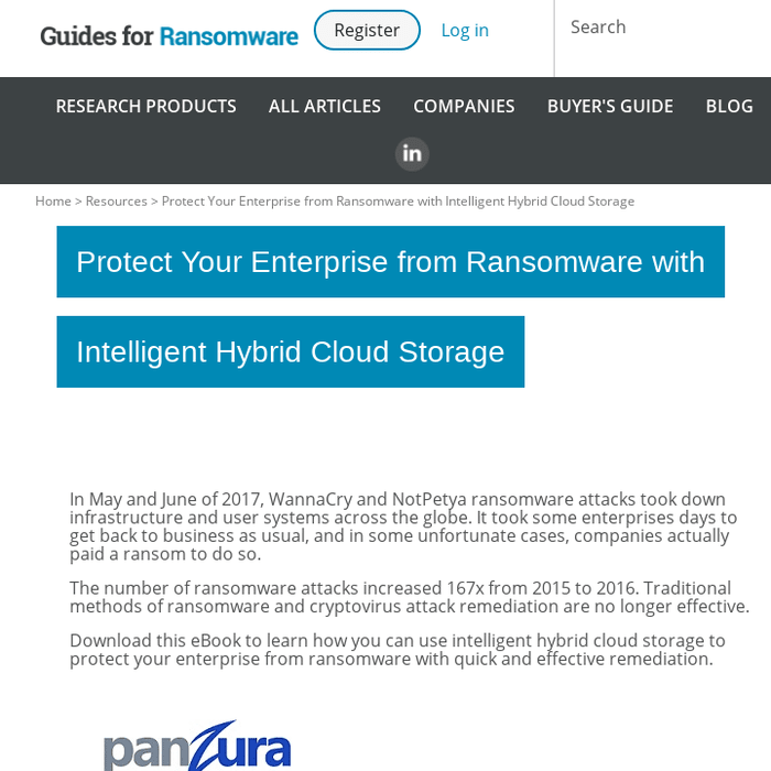 Protect Your Enterprise from Ransomware with Intelligent Hybrid Cloud Storage - Resource Details