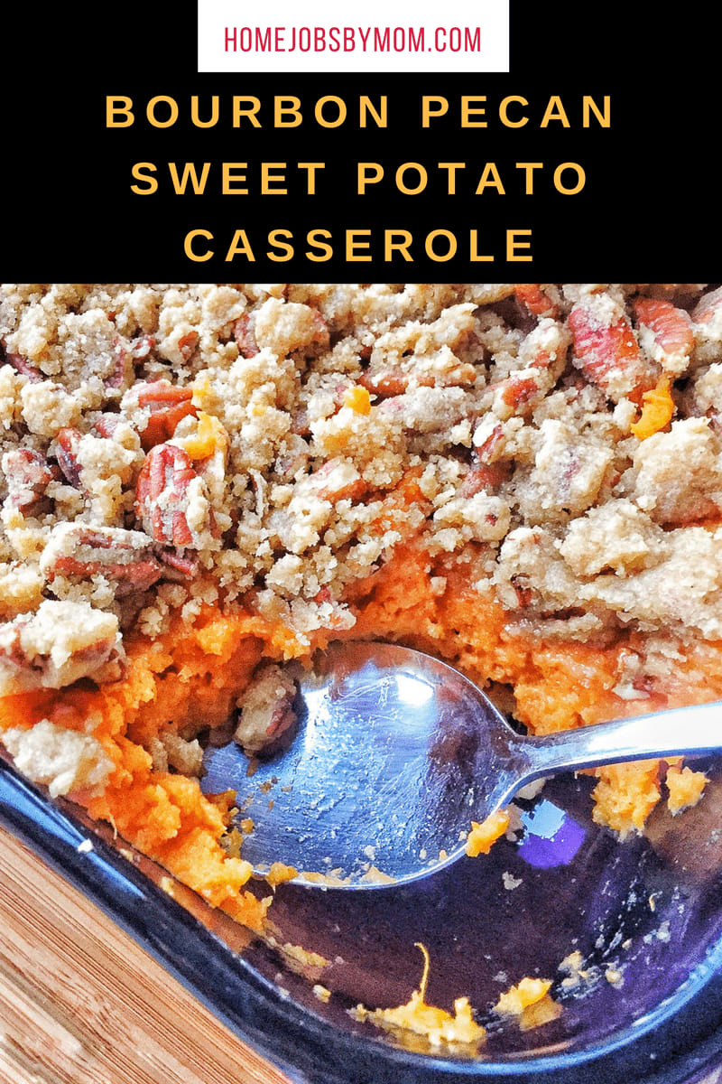 Sweet Potato Casserole with Bourbon and Pecans