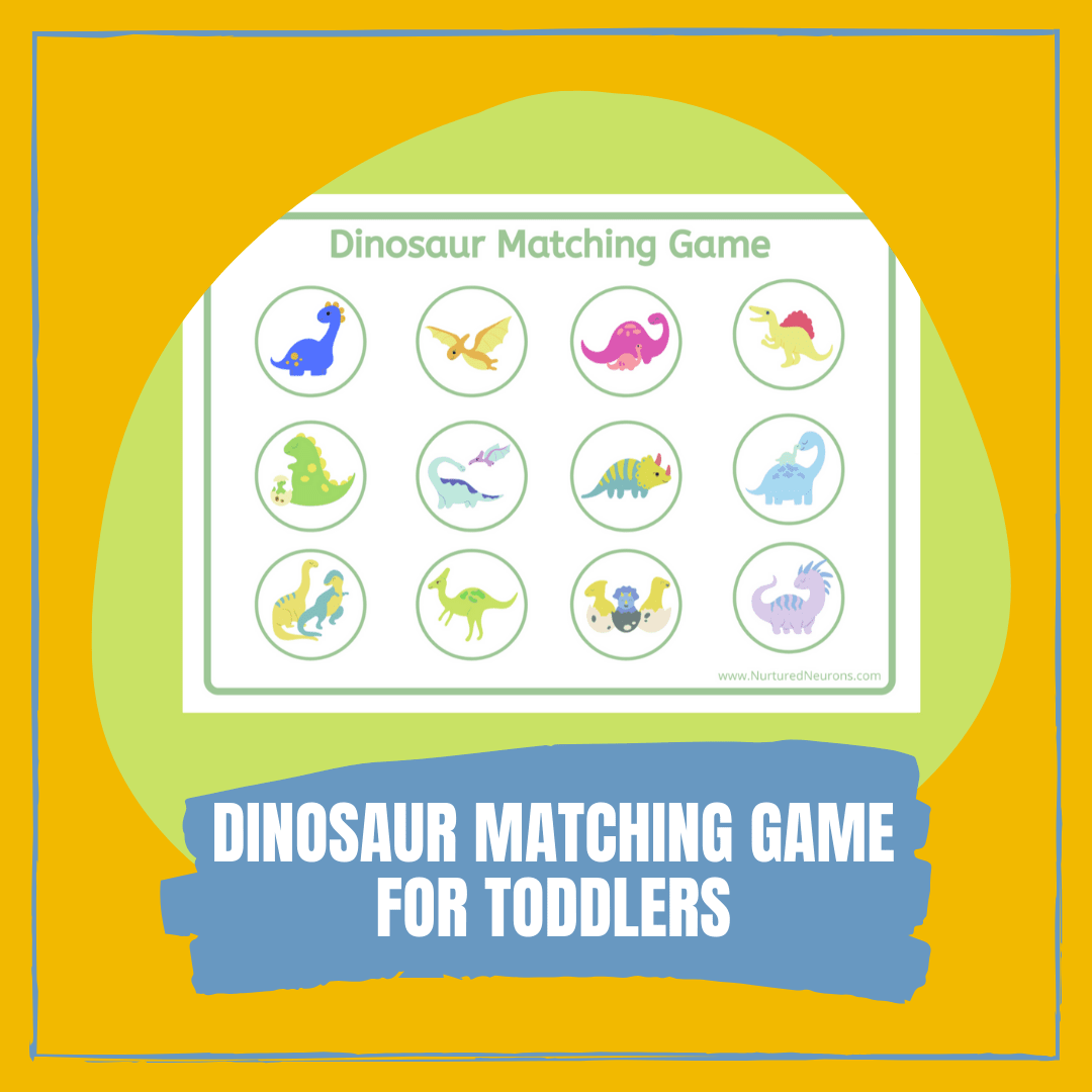 Dinosaur Matching Game for Toddlers (free Printable)