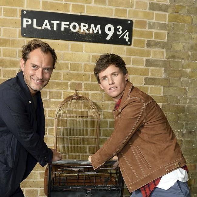 Eddie Redmayne and Jude Law celebrate back to Hogwarts day in London