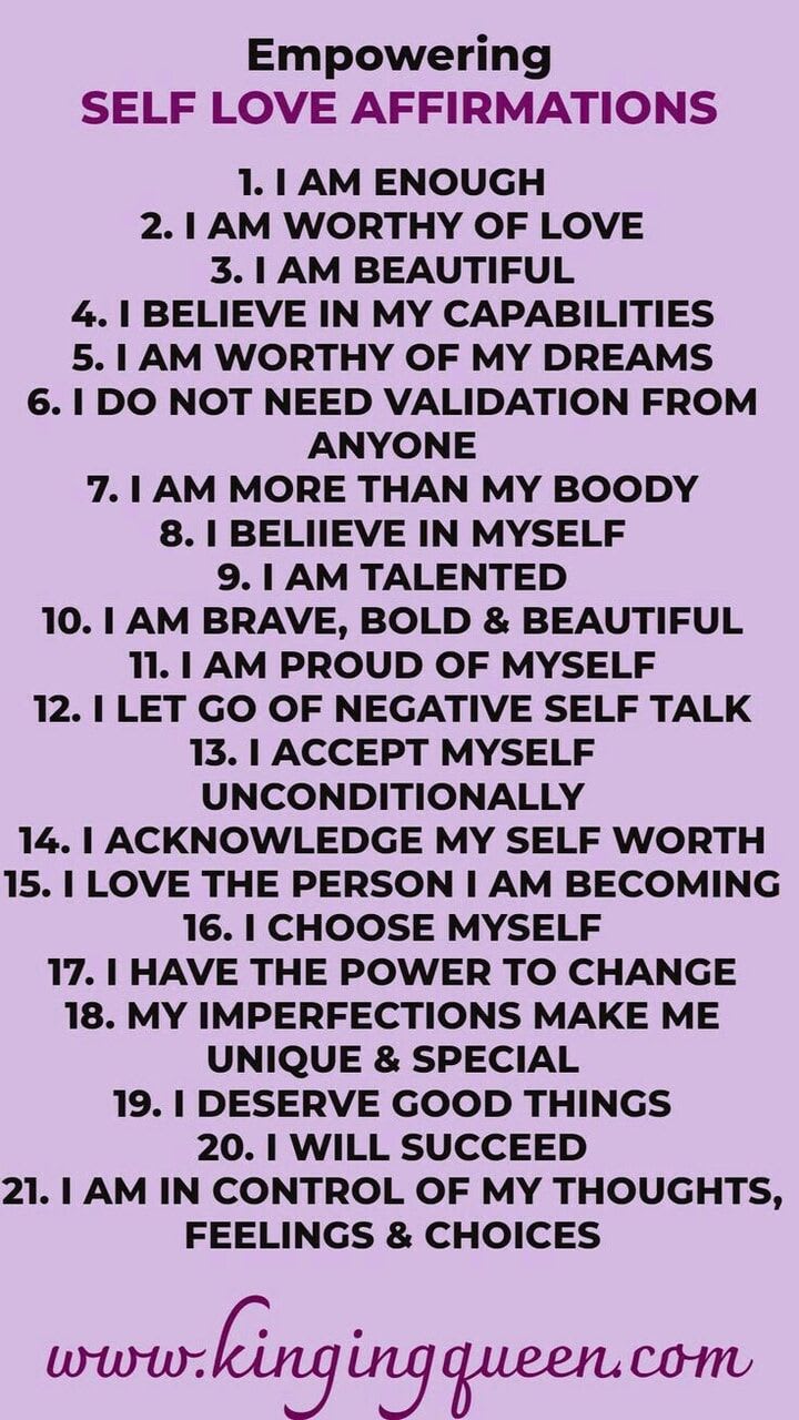 Empowering Self Love Affirmations uploaded by Hot69Mess | Self love affirmations, Affirmations, Love affirmations