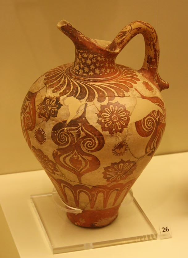 The pottery of the Mycenaean civilization (1550-1050 BCE), although heavily influenced by the earlier Minoans based on Crete, nevertheless, added new pottery shapes to the existing range and achieved its own distinctive decorative style.