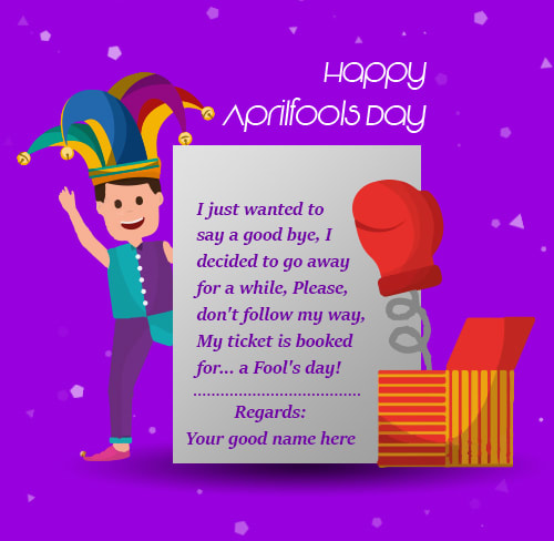 April fool day 2019 Greeting Cards With Name