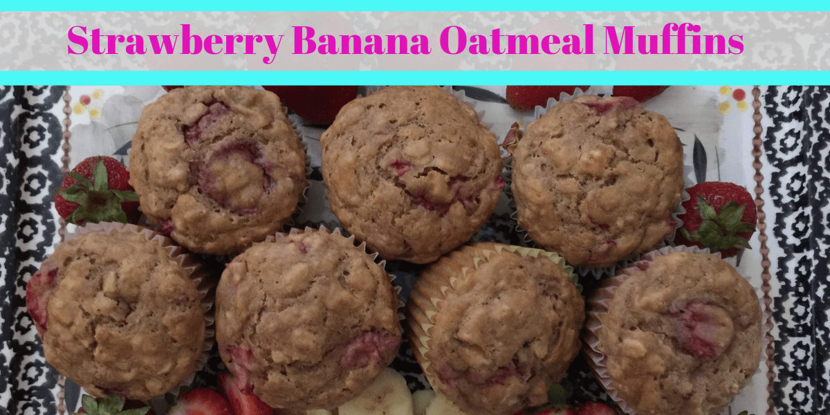 Healthy Strawberry Banana Oatmeal Muffins - The Blessed Mama of 4