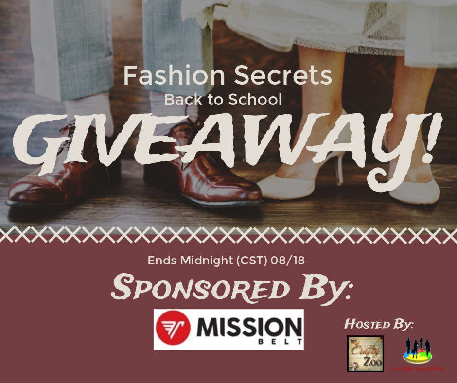 Fashion Secrets Back to School Giveaway (Ends 8/18) @MissionBeltCo @CraftyZoo