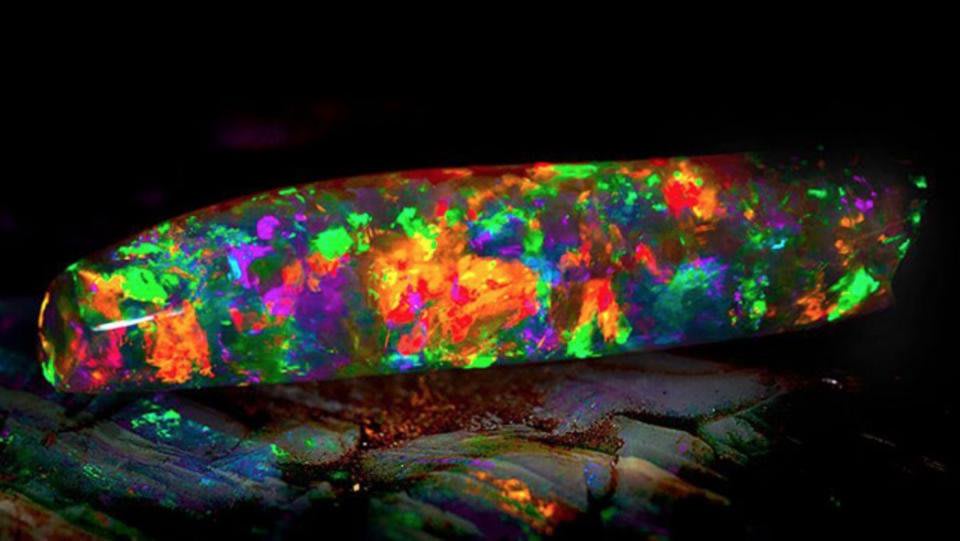 The 'Virgin Rainbow' is one of the world's rarest and most expensive opals and it literally glows in the dark