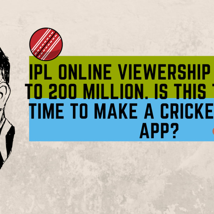 IPL Online viewership doubled to 200 million. Cricket App