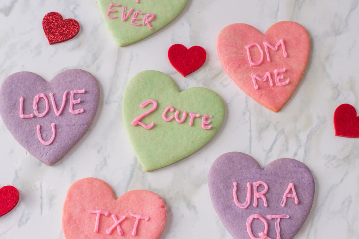 Conversation Heart Cookies - The Sweetest Valentine's Day Cookies