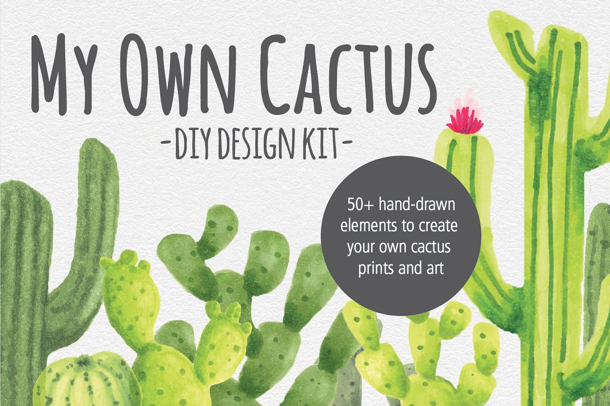 My Own Cactus - DIY Design Kit - Web & Graphic Design on SVG Ninja