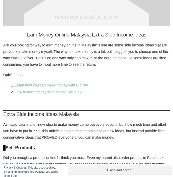 Earn Money Online Malaysia Extra Side Income Ideas [Proved] - MaoMao