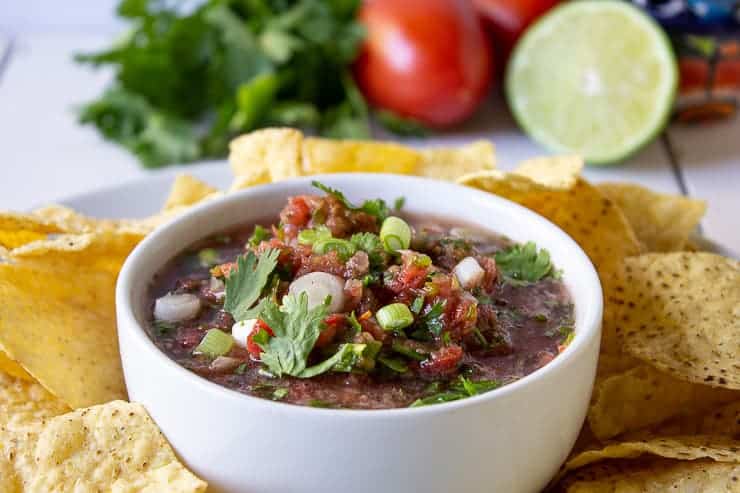 Homemade Salsa with Charred Tomatoes