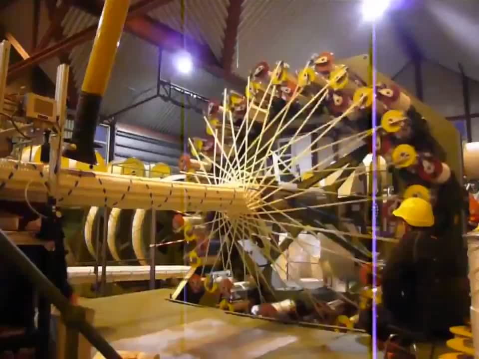 A short video of massive industrial grade rope being made