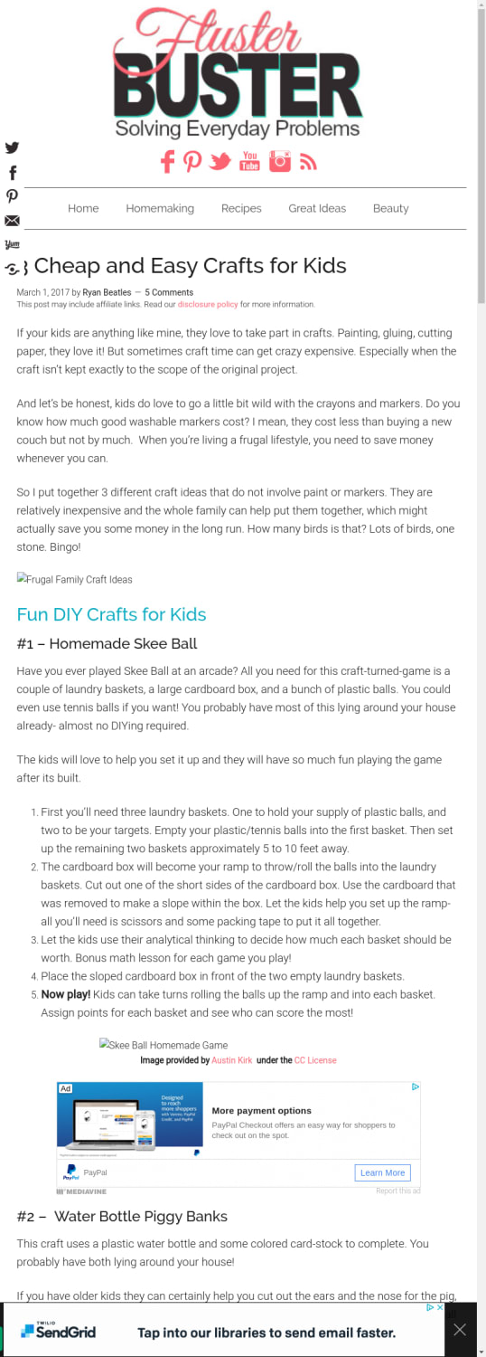 3 Cheap and Easy Crafts for Kids