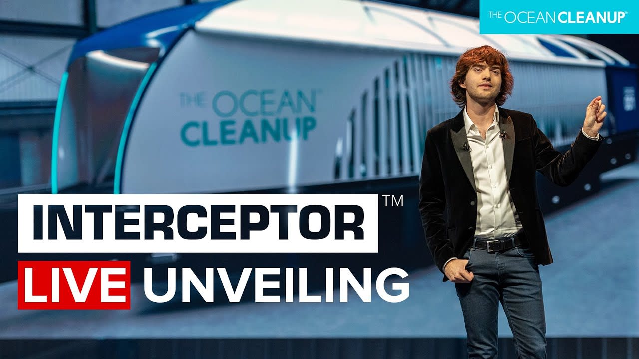 Boyan Slat unveils the Interceptor River Cleanup system | Cleaning Rivers | The Ocean Cleanup