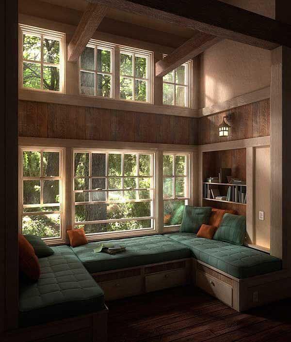Cozy spot to read a book.