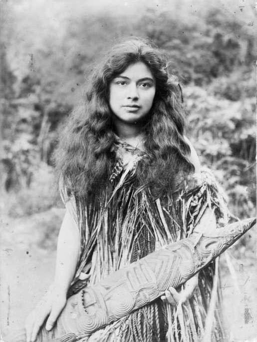 A Maori woman in New Zealand, 1914.