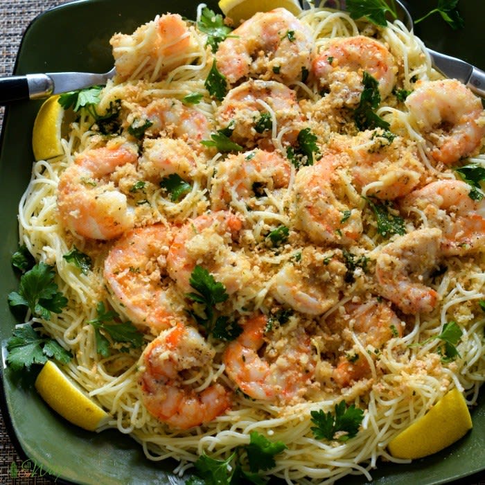 Easy Shrimp Scampi A Classic Italian-American Recipe Over Pasta
