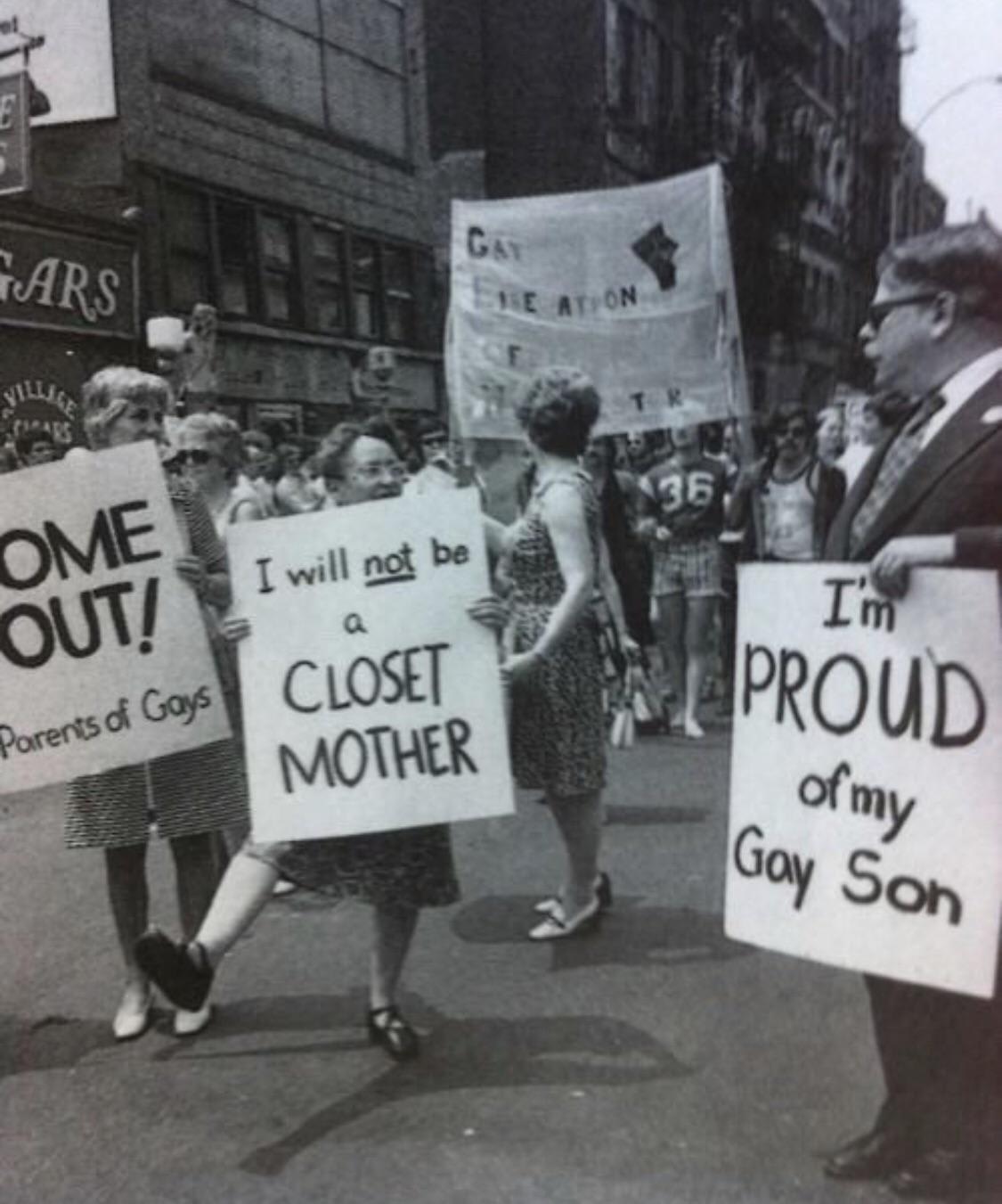 Parents of LGBT children at the first ever pride parade