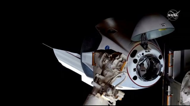 Mission SpX-DM2: the SpaceX Crew Dragon Endeavour spacecraft has reached the International Space Station