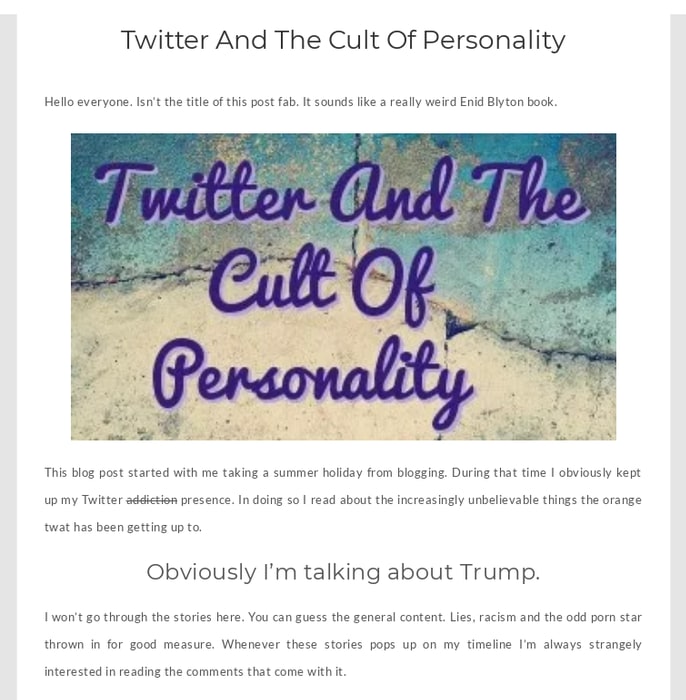 Twitter And The Cult Of Personality