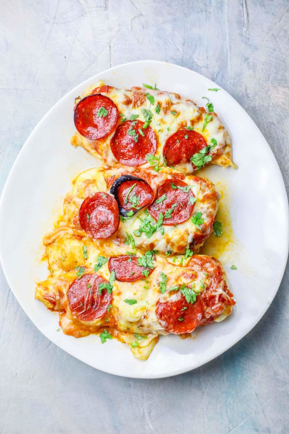 Low Carb Cheesy Pizza Chicken Dinner Recipe