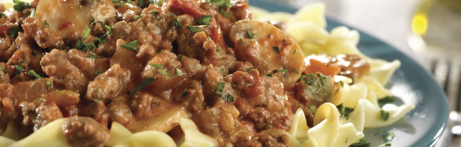 Skillet Picante Beef Stroganoff - Pace Foods