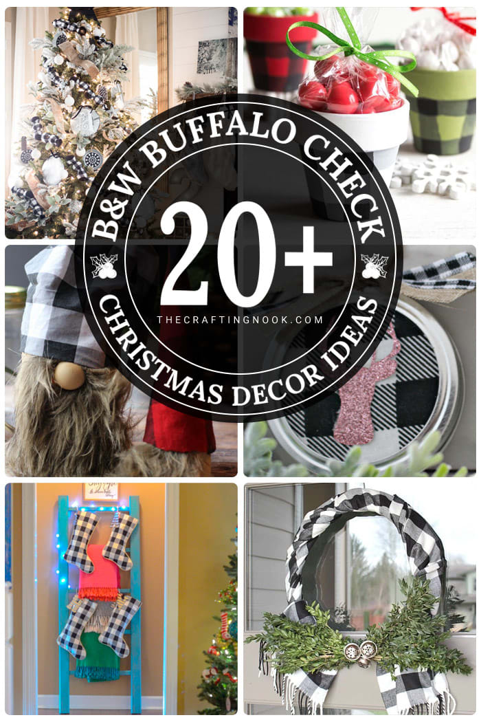 20+ Black and White Buffalo Check Christmas Decor