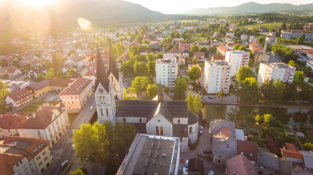 The town of Kočevje, Slovenia