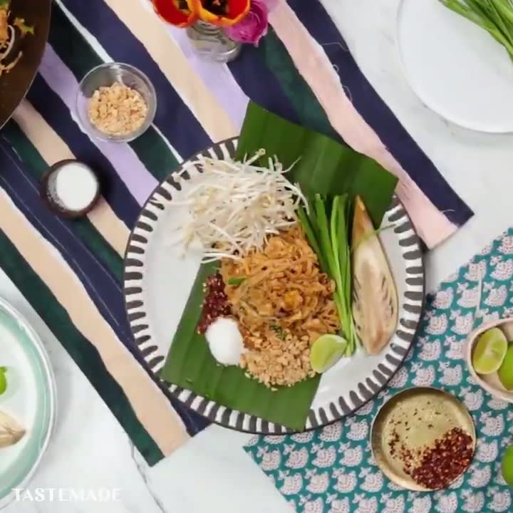 Pad thai is one of the world's ultimate comfort foods. And if you don't want to whip up Chef Fern & Chef Pla's authentic Chicken Pad Thai (and you're lucky enough to live in LA), you can simply order delivery or pickup from their beloved Thai restaurant, Luv2eat Thai Bistro!