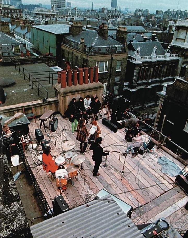 The Beatles final concert atop the Apples Building. 30th of January 1969.