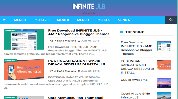 [Free Download] Infinite JLB AMP Blogger Template