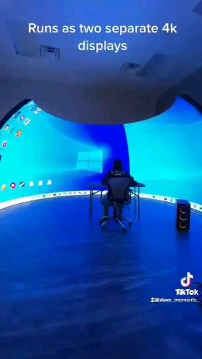 Absolutely huge computer screen.