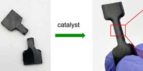 Easy repair-catalyst rubber material may extend shelf life of products