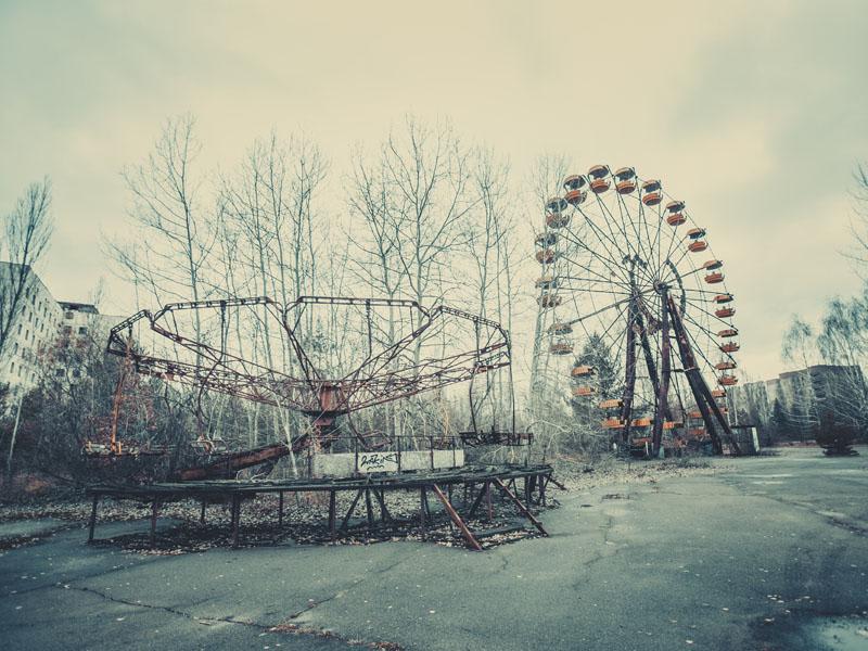 Abandoned amusement park in Ukraine, Chernobyl exclusion zone.