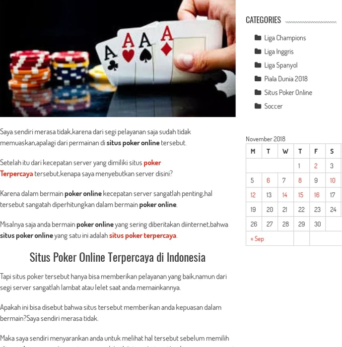 Situs Poker Online Terpercaya di Indonesia Dan Ternyaman