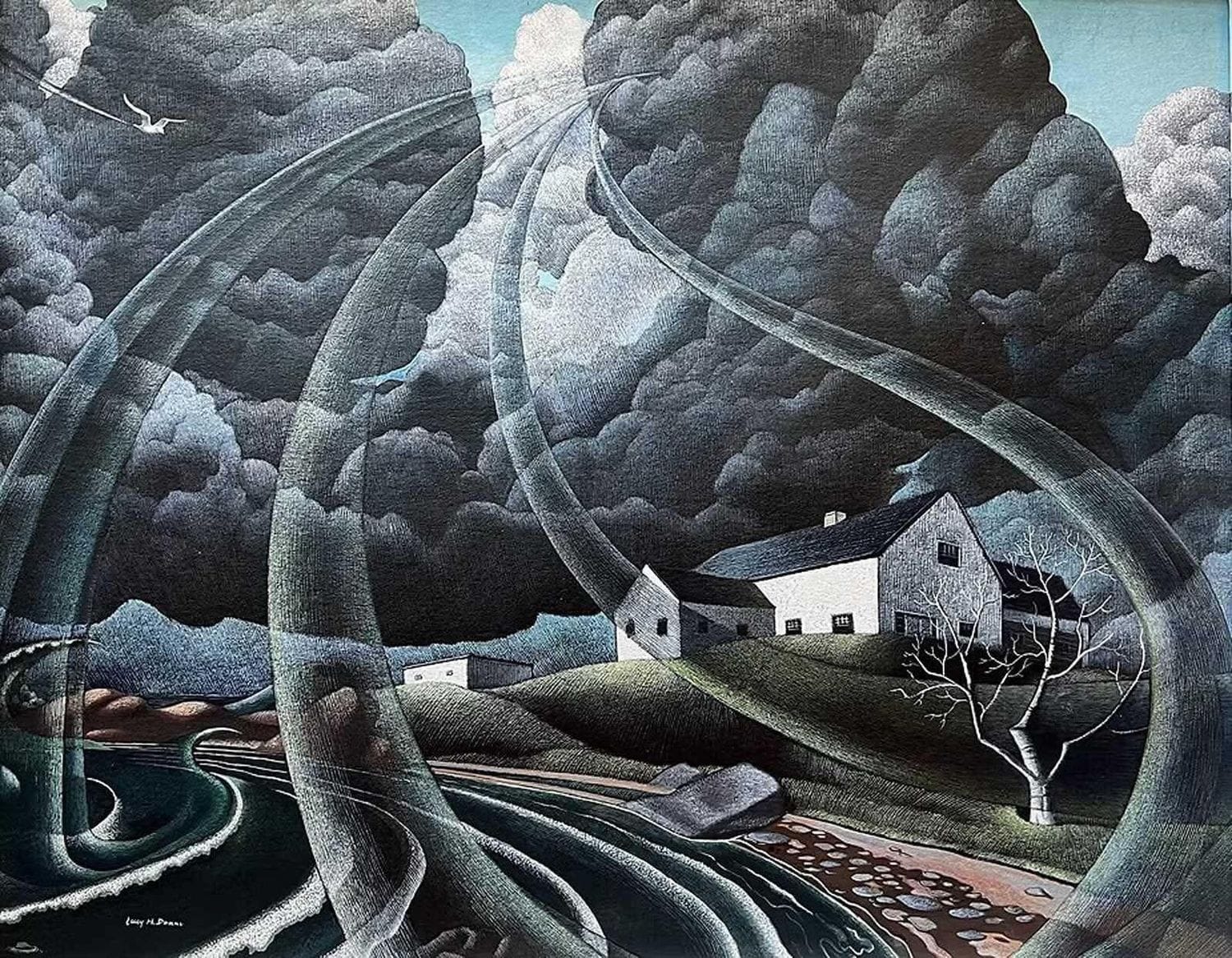 Lucy Doane (American, 1908-2010) Sea Winds, circa 1950-70 Mixed media ...
