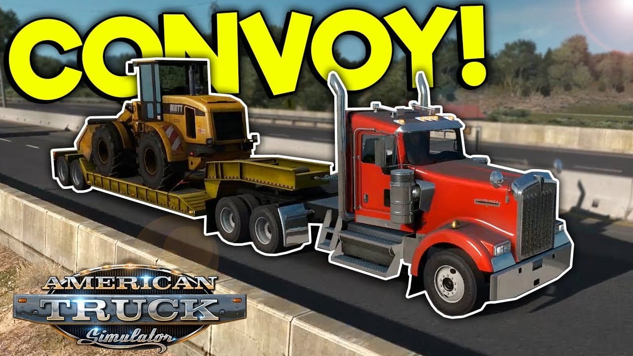 SPYCAKES JOINS THE CONVOY & POLICE CRASH! - American Truck Simulator Multiplayer