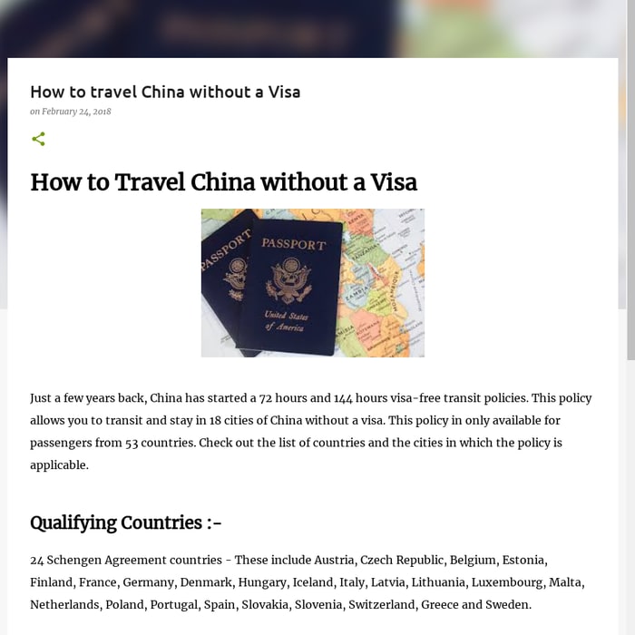 How to travel China without a Visa