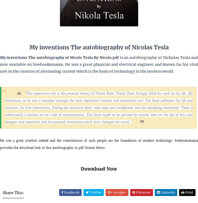 My inventions The autobiography of Nicola Tesla By Nicola pdf