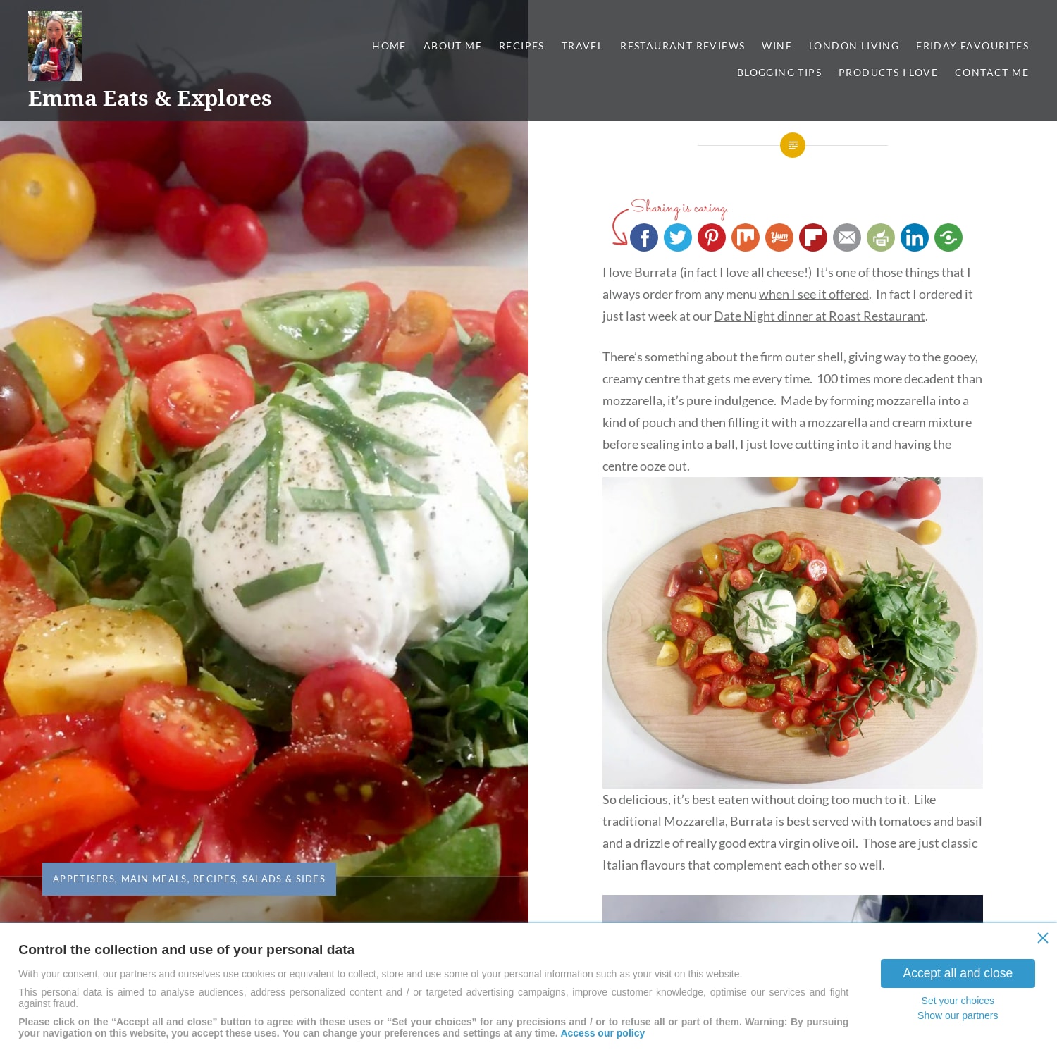 Burrata Caprese Salad - Emma Eats & Explores