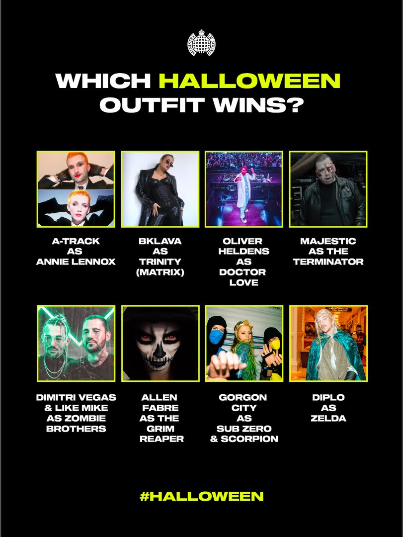 Time for a Ministry Of Sound Halloween outfit competition 🎃 Who wins? 👇