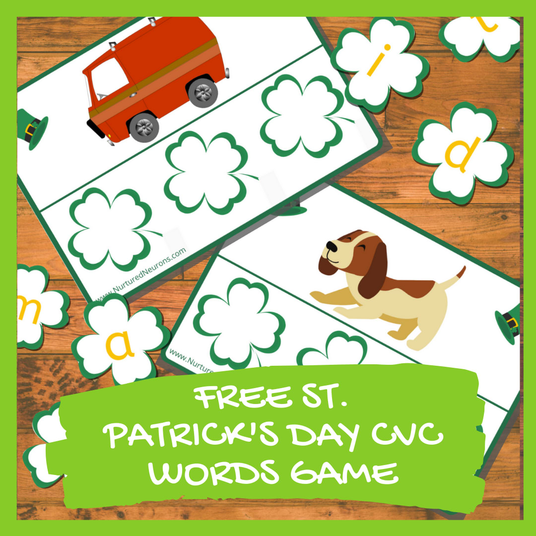 Free St. Patrick's Day CVC Words Game (printable)