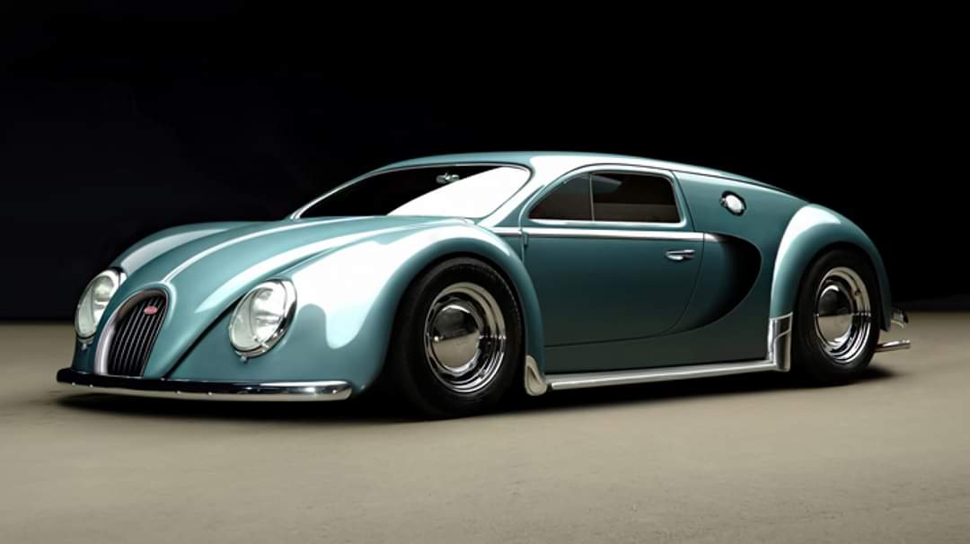 Bugatti Veyron 1945. Found it in an "Atompunk" group