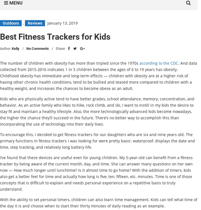 Best Fitness Trackers for Kids
