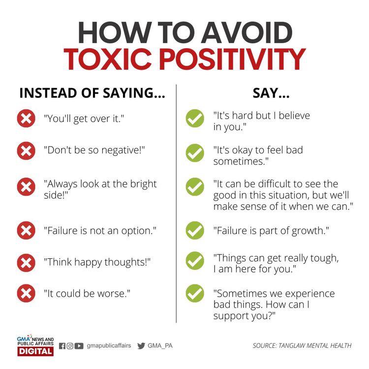 How to avoid toxic positivity
