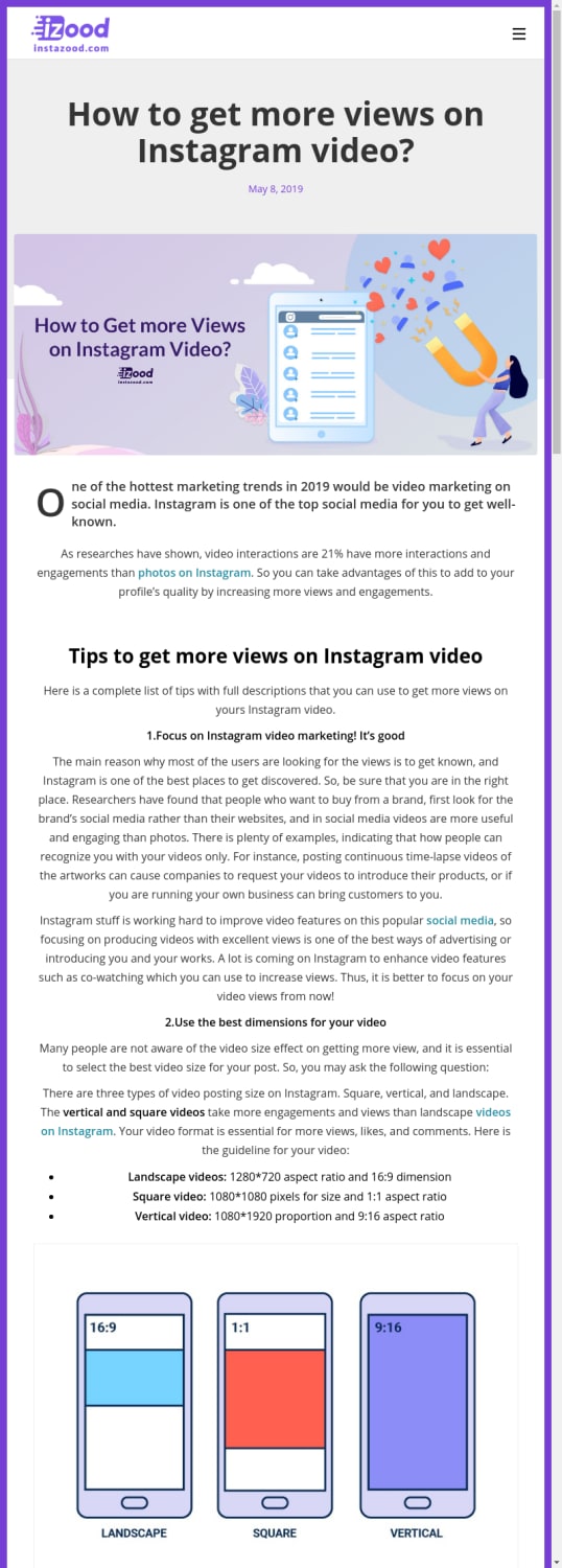 How to get more views on Instagram video?