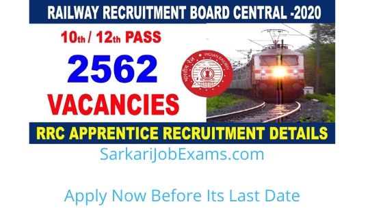 RRC, Central Railway, Apprentice Recruitment 2020
