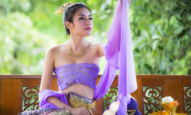 Thai Traditional Dress for Girl Wallpaper