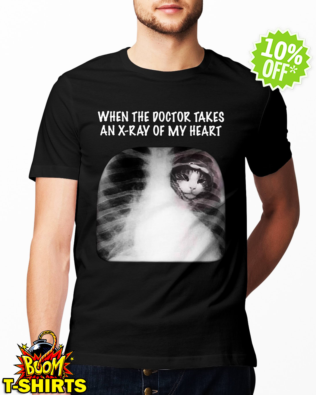 (Best Buy) Cat when the doctor takes an x-ray of my heart shirt, hooded sweatshirt, sleeveless tee