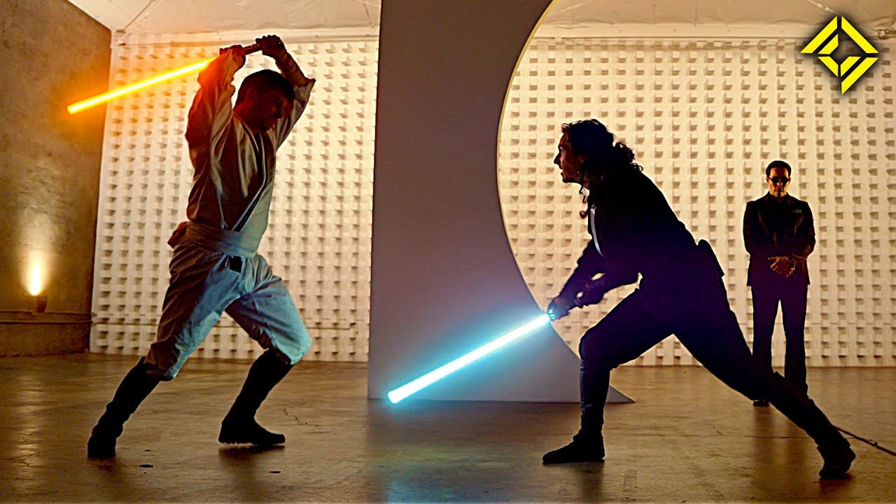 To The DEATH: a janitor watches the final exams of a lightsaber academy with a spectator...